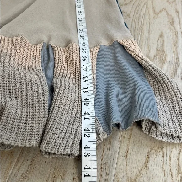 Free People We The Free Ribbed Distressed Neck Tank Dress Knit Hem Size Medium - Picture 9 of 11